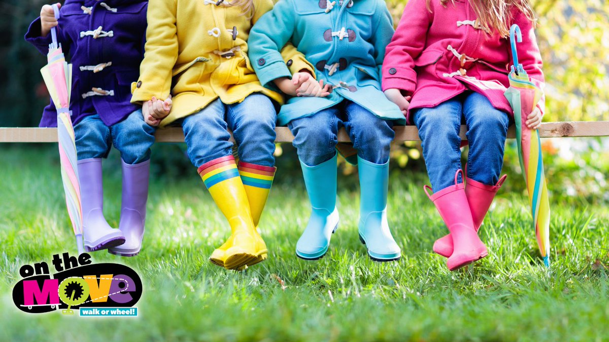 🌧️April showers bring May flowers!🌷Put on your rain boots and dance, skip, jump, or roll through any weather! It's #SpringintoSpring month! Enjoy extra outdoor time by walking or wheeling to/from school. Let's stay active! 💪 bit.ly/3x7ZbuY #ActiveSchoolTravel