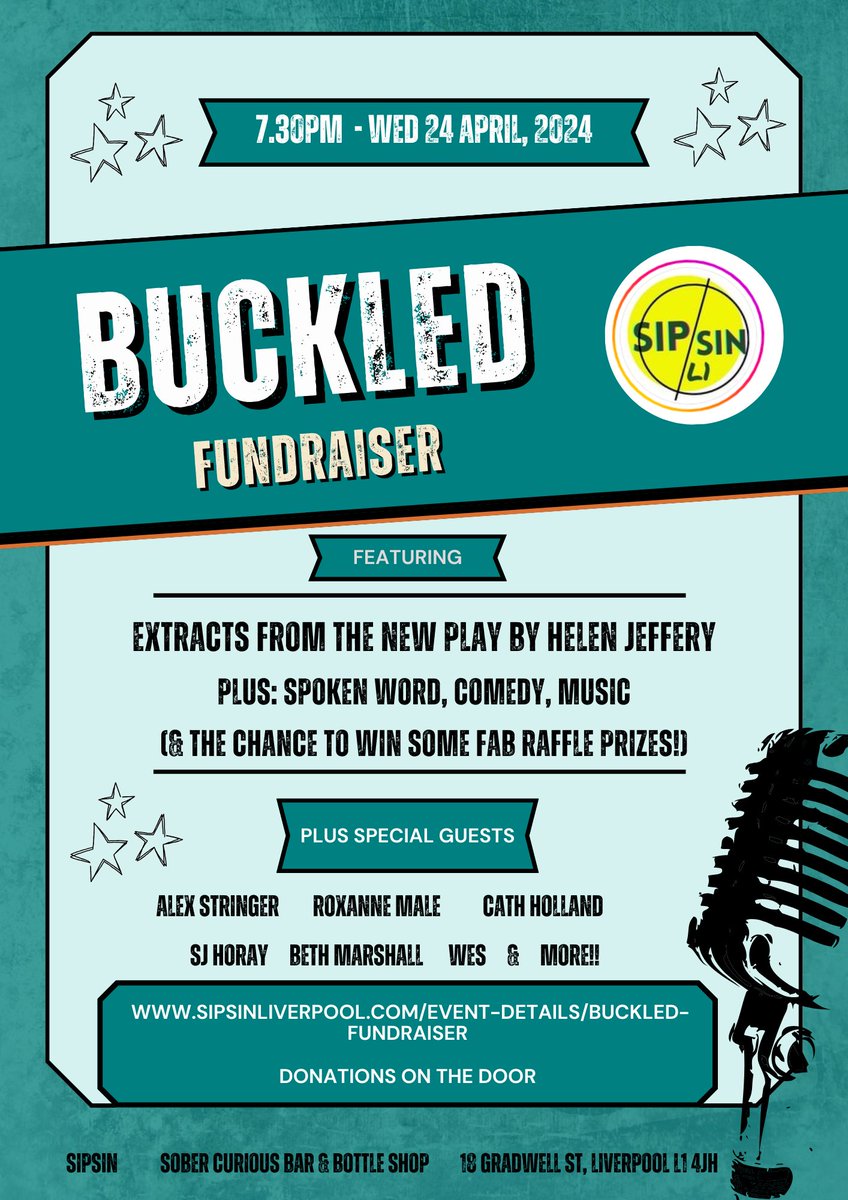 24/4/24 - Fundraising towards production costs for 'Buckled' - if you can't make the show you can still help by purchasing a strip of raffle tickets for £5. As well as supporting local artists, you might win a fab prize! paypal.com/pools/c/93yOAL…. @wowfest @unitytheatre