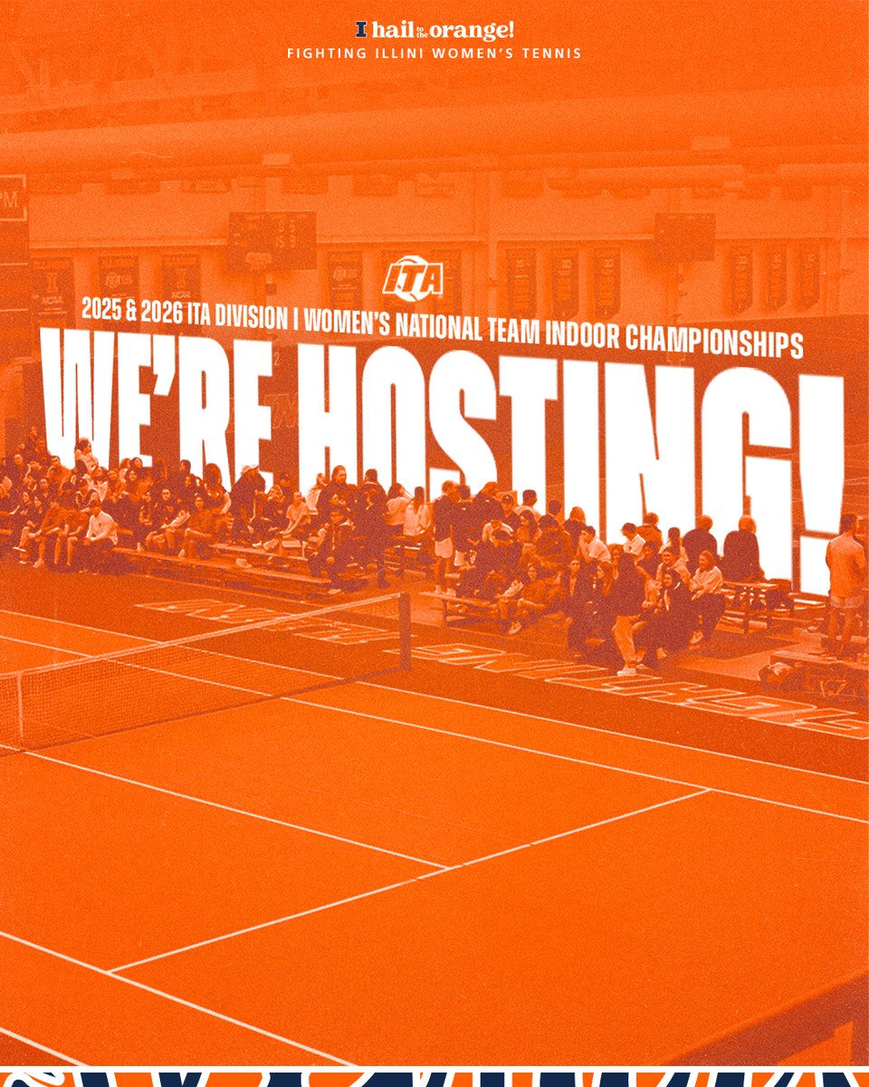 The ITA Women's National Team Indoor Championships are coming to Atkins Tennis Center in 2025 and 2026! 📝 ow.ly/Qrtv50RcPe6 #Illini | #HTTO