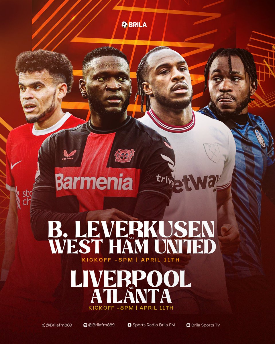 Europa League is back!! Liverpool vs Atalanta Bayer Leverkusen vs West Ham Which teams will get the win tonight?😎🔥