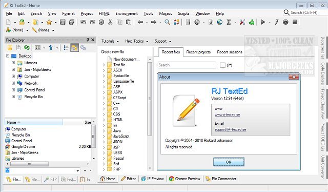 majorgeeks's tweet image. Updated - RJ TextEd is a #webdevelopment tool plus a #texteditor with many features, including syntax highlighting, advanced column mode, and text folding.
Installer: majorgeeks.com/files/details/…
Portable: majorgeeks.com/files/details/…