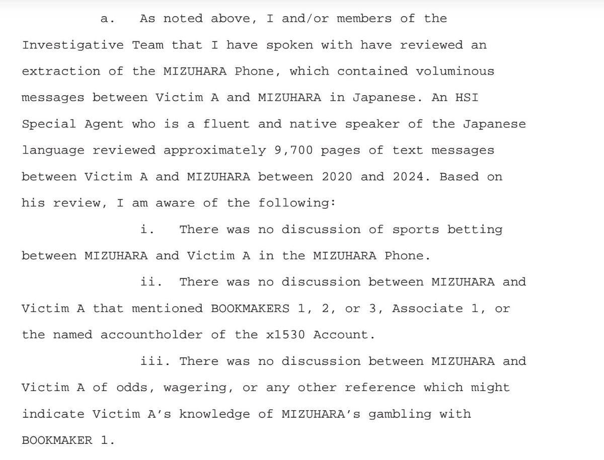 The entire complaint is pretty conclusive that Ohtani was a victim, not a bettor, including this part in particular.