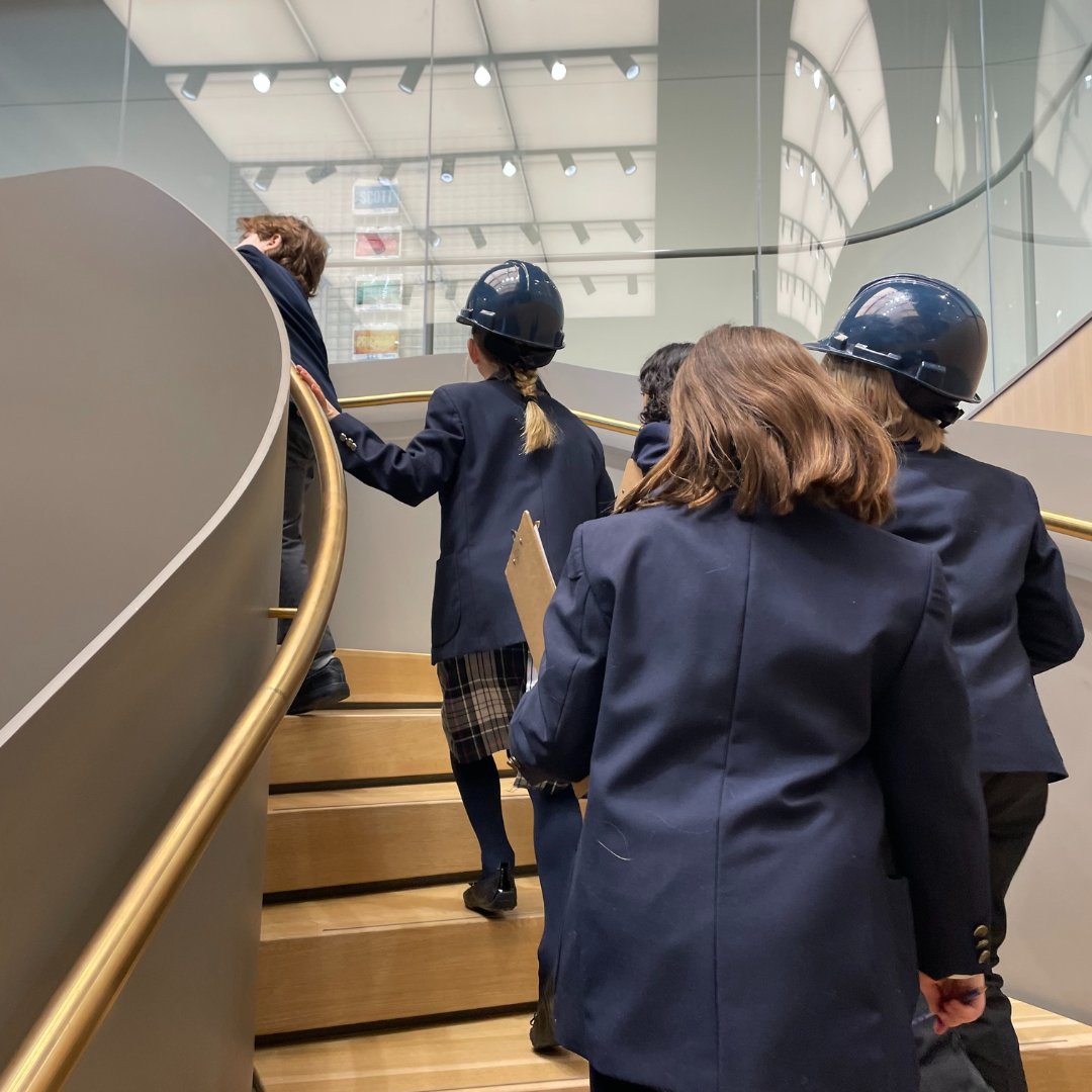 KCSMatters's tweet photo. Our Grade 3 students explore the Senior School campus! Our young architects are diving into the world of structural design, getting a firsthand look at building intricacies before the next construction phase. Learning about design elements is all part of the experience. https://t.co/aYkAc1yqir