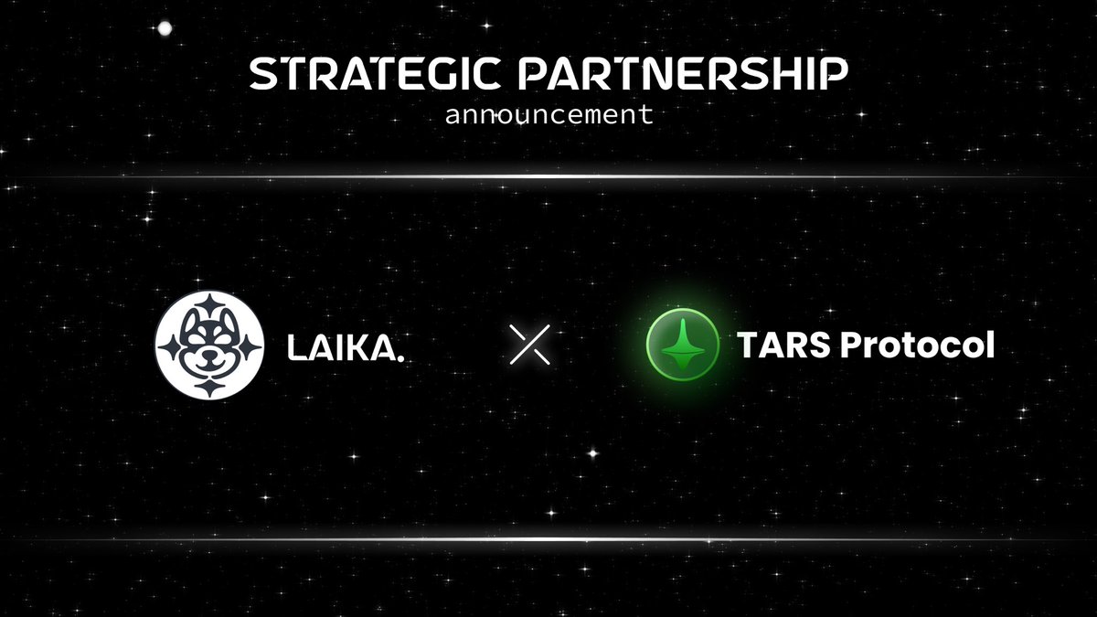 LAIKA x TARS: A Web3 Collaboration Powered by AI! 📈🤝 Joining forces, LAIKA and @tarsprotocol are set to revolutionize the transition to Web3. TARS’ AI-driven solutions simplify building, managing, and scaling Web3 projects, offering LAIKA a streamlined path to enhance its Web3