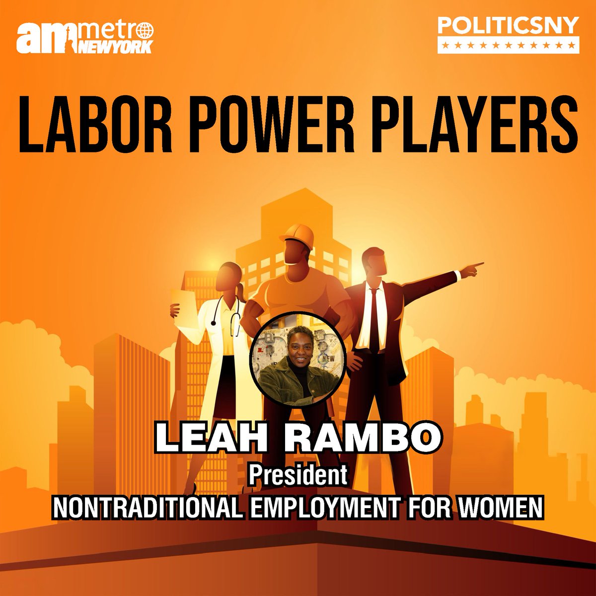 We are excited to announce NEW President Leah Rambo has been selected as a @PoliticsNYnews & @amNewYork Metro Labor Power Player! The list highlights the champions leading the charge for change for NYC’s workforce. politicsny.com/power-lists/20…