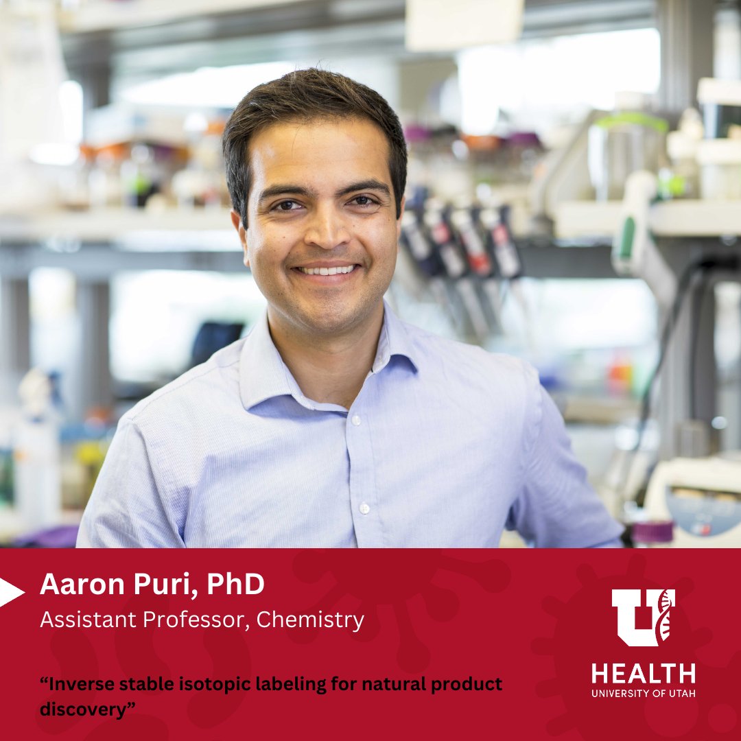 Our next session starts with Aaron Puri, PhD, Assistant Professor, Department of Chemistry; Faculty Member, Henry Eyring Center for Cell & Genome Science presenting, 'Inverse Stable Isotopic Labeling for Natural Product Discovery'. #3iSymposium2024
