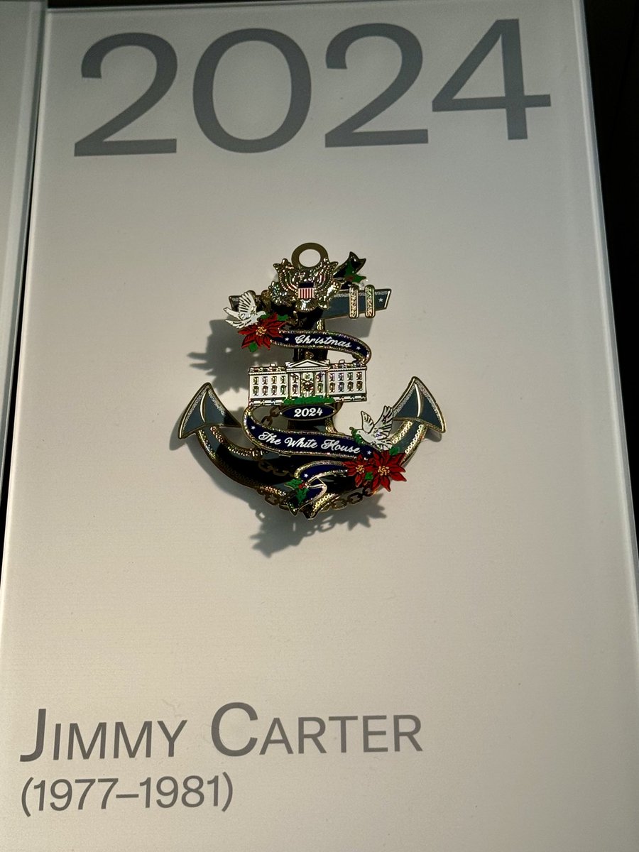 The White House Historical Association has released the 2024 Christmas Ornament with a Jimmy Carter Navy theme.