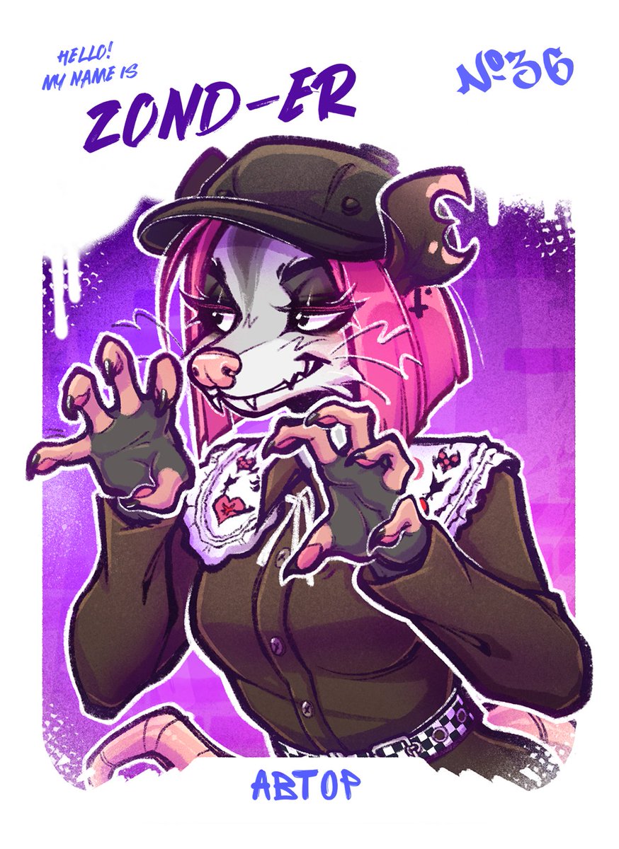 yuxareart's tweet photo. I wonder what she's looking at
@zond_er 

(Trading OC cards for local furry convention! #OCcardswop) https://t.co/oiiVsy6DMw