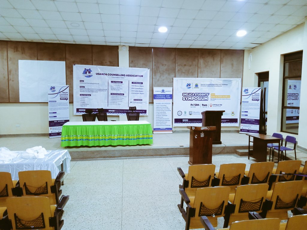 All is set for the 2nd UCA students' symposium. Theme 'Evolve for Holistic Excellence.' It is happening tomorrow, Friday 12th April 2024, in CTF auditorium 106 @kyambogou. @counsellingug, @GitaEmmanuel, @MugaluNathan, @WinfredKyosaba, @FaithNakal95132,@Ashirafmccl