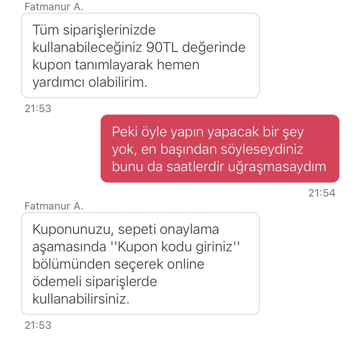 Yemek sepetiyle imtihanım gerçekten 6.30dan beri eksik gönderilen siparişim için uğraşıyom😭 Göndercez,kurye yolda diye yalanların ardından yalvar yakar bari kupon verin dedim ins kupon vermişlerdir verdik diyolar ama. Neyse Popayes ve Yemek Sepeti 😒😒bi daha almam burdan bisi