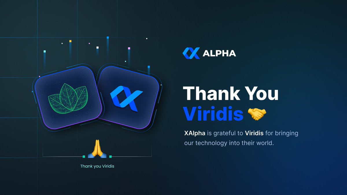 We are excited to see @ViridisNetwork utilizing our $XALPHA extension for AI analytics on $VRD. Congratulations to them for their incredible growth! Viridis Network emphasizes transparency in the digitization of carbon credits, while also promoting ease of adoption in…