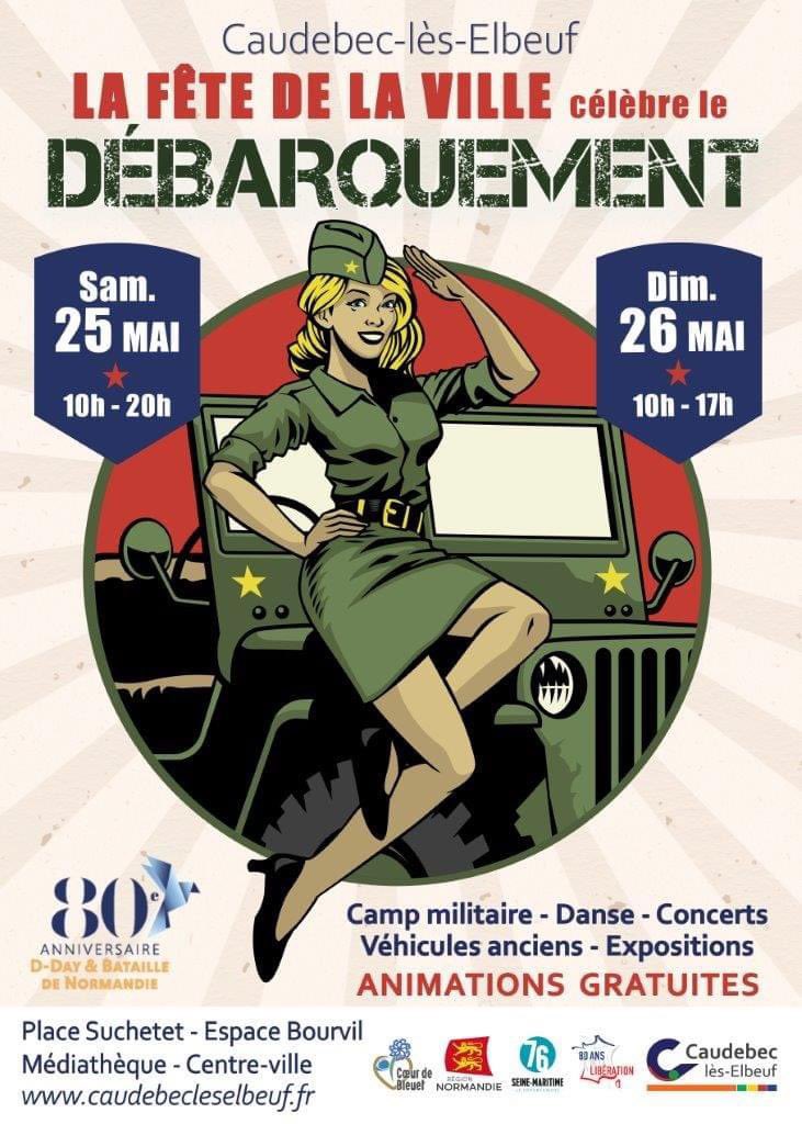 La #fête de la #Ville de #Caudebec se prépare activement. Merci @RegionNormandie et @seinemaritime pour leur soutien exceptionnel à cette édition exceptionnelle qui vient de recevoir le label officiel « 80e anniversaire du #Débarquement » Rendez-vous les 25 et 26 mai ! #Normandie