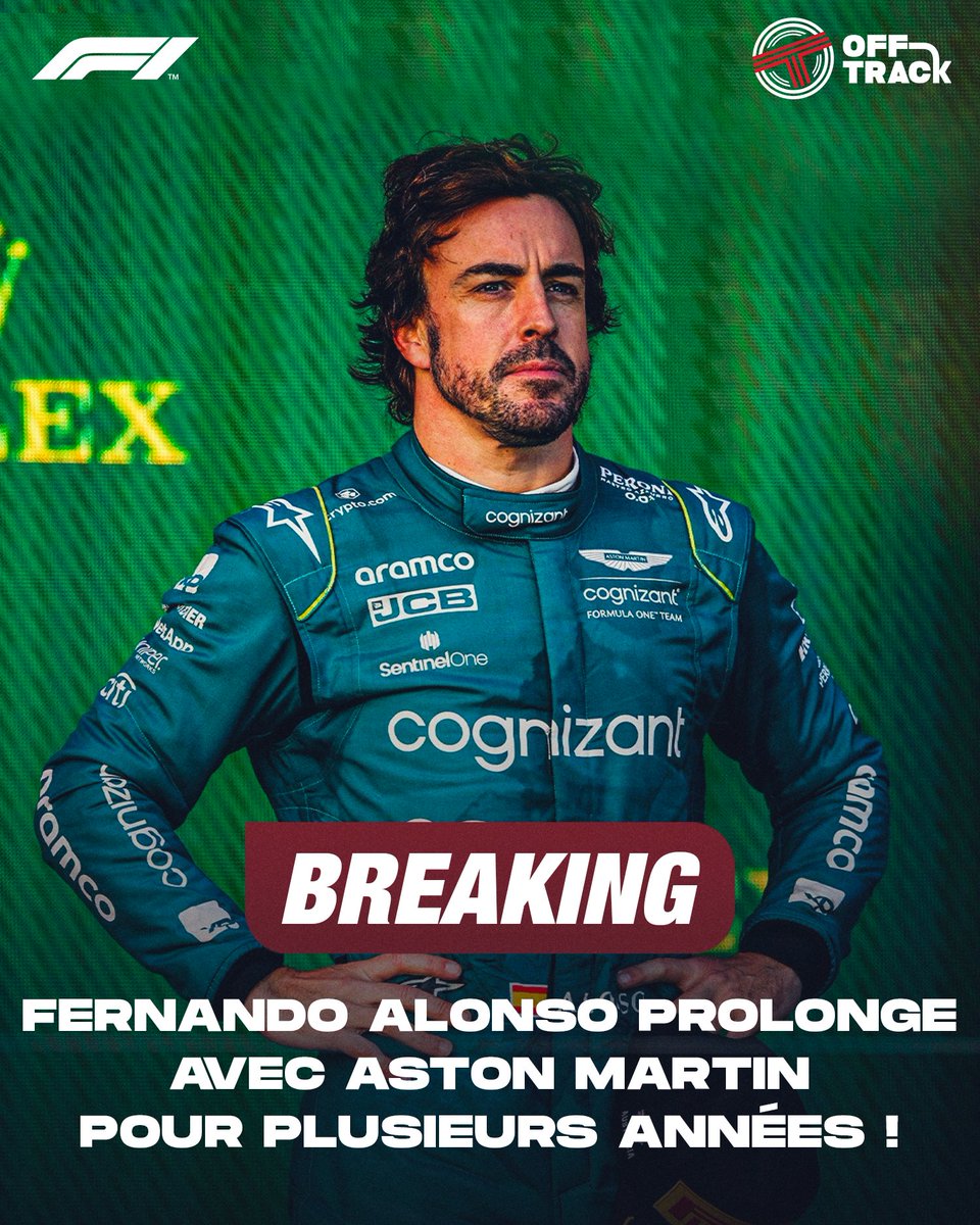 🚨 OFFICIEL ! Fernando Alonso PROLONGE avec Aston Martin ! ✅ L'Espagnol a signé un nouveau contrat PLURIANNUEL avec l'équipe ! ✍️ Le double champion du monde va donc découvrir la nouvelle règlementation technique en 2026 ! #F1