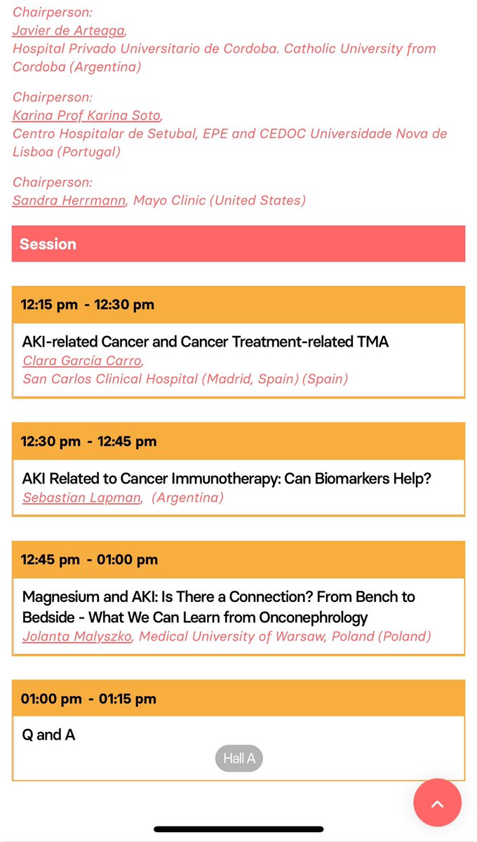 Interested in Onconephrology? 

Come to discuss with us hot topics in kidney damage in patients with cancer! Next Apr 14 at #WCN24 
@HerrmannMd @PepaSolerR @ISNkidneycare @SENefrologia @onconephsociety @onconefrologia @ERAkidney @ynptweets @SLANH_ @SLANHJoven 

Don’t miss it!