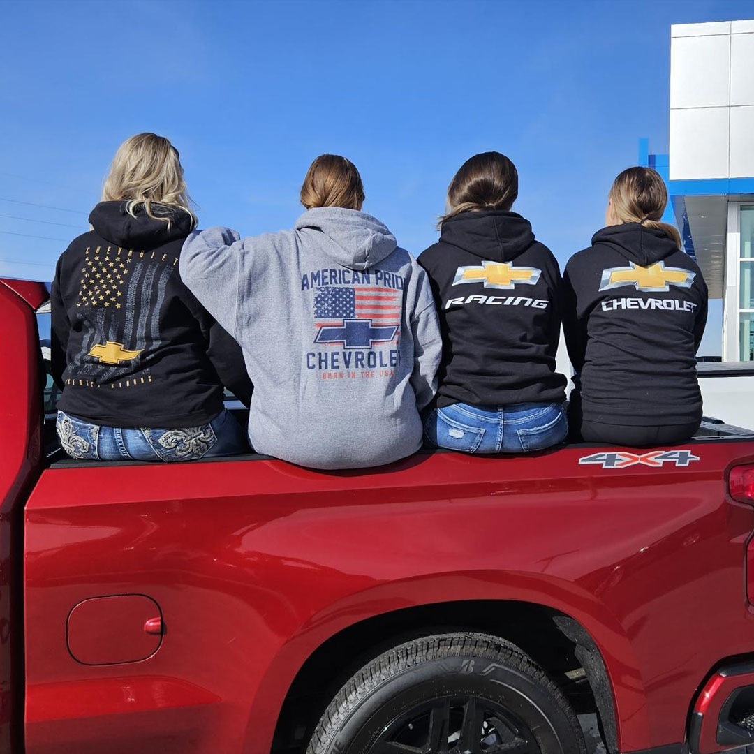 Sweater weather is almost in the rearview mirror. Until then, the amazing team in our Adminstration Office all ended up wearing their favorite Chevy hoodies on the same day.

#twinfallsidaho #chevy #twinfallschevy #chevyapparel #sweaterweather