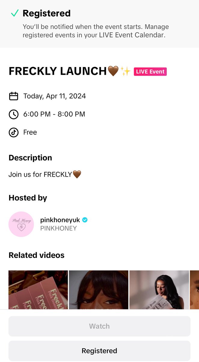 #SignUp to the #LiveEvent on #TT pinkhoneyuk #Today at #6pm for #Freckly #Launch #Freckles #Freckle #FrecklePen #Different #Free #FreeEvent #ComeJoin #HalfAnHour #ToGo #BrandNewLaunch #BNL #TikTok #TikTokShop #Worthy #WorthyEvent #foryou #fy #fyp