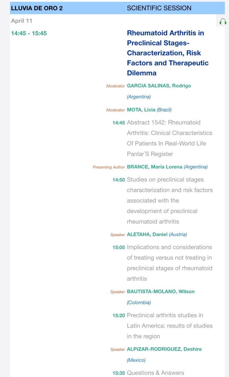 WilsonBautistaM (@wilsonbautistam) on Twitter photo Thrilled to participate #PANLAR2024
✅ I’m getting ready to present the implications of treating vs not treating preclinical phases in #rheumatoidarthritis
✅ I’ll also share stage with <a href="/DanielAletaha/">Daniel Aletaha</a> <a href="/eular_org/">EULAR</a> <a href="/deshire_alpizar/">Deshire Alpizar-Rodriguez</a> <a href="/ColMexReuma/">ColMexReuma</a> <a href="/PanlarLeague/">Panlar</a> <a href="/Asoreuma/">Asoreuma</a> Thrilled to participate #PANLAR2024
✅ I’m getting ready to present the implications of treating vs not treating preclinical phases in #rheumatoidarthritis
✅ I’ll also share stage with <a href="/DanielAletaha/">Daniel Aletaha</a> <a href="/eular_org/">EULAR</a> <a href="/deshire_alpizar/">Deshire Alpizar-Rodriguez</a> <a href="/ColMexReuma/">ColMexReuma</a> <a href="/PanlarLeague/">Panlar</a> <a href="/Asoreuma/">Asoreuma</a>