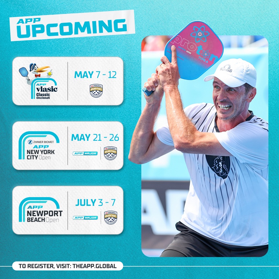 We will see you on the road! Mark your calendars, Newport Beach registration coming soon! #APPTour #APPFamily #Pickleball