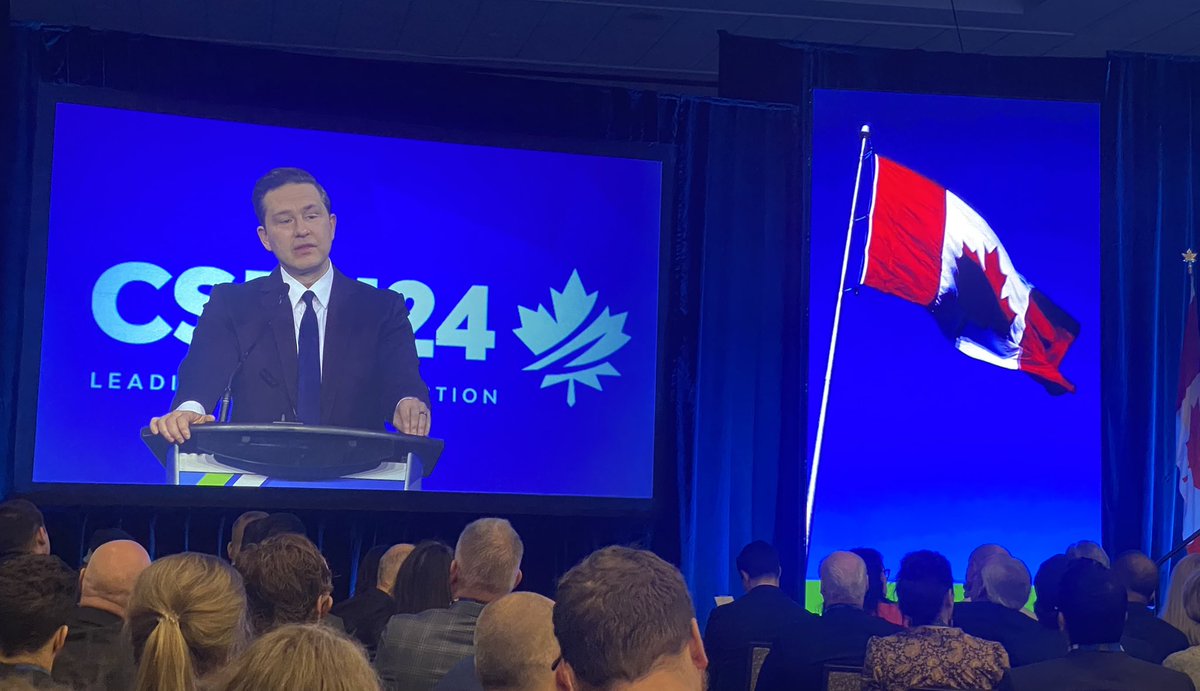 “We will ban the terrorist group ‘Islamic Revolutionary Guard Corp’ and stand up for our Jewish friends.” @PierrePoilievre to supporters at #CSFN24