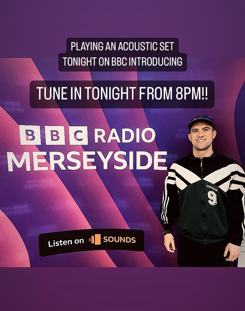 I’m playing an acoustic set tonight on @bbcintroducing talking all things @cosmiccapefest @jacrecordstore and @SoundCity - tune in from 8pm. Let’s gooooo! 🔥