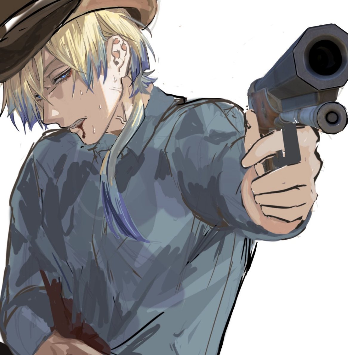 tw blood// deleting this in a few hours too but heres a preview of cowboy kaiser eheee😋 isg i still didnt start