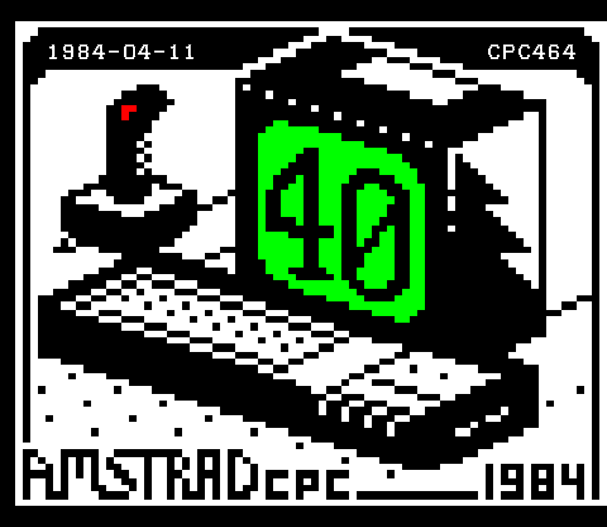 illarterate's tweet photo. New #teletext art: Amstrad 40!
It's been exactly 4 decades since @Lord_Sugar's #AmstradCPC 464 was launched, so here's a new piece of #pixelart to celebrate. ๐น๏ธ
#1bit #videotext #viewdata #ceefax #tekstitv #teletexto #retrogaming #amstrad #texttv #televideo https://t.co/SUP9aaFTkt