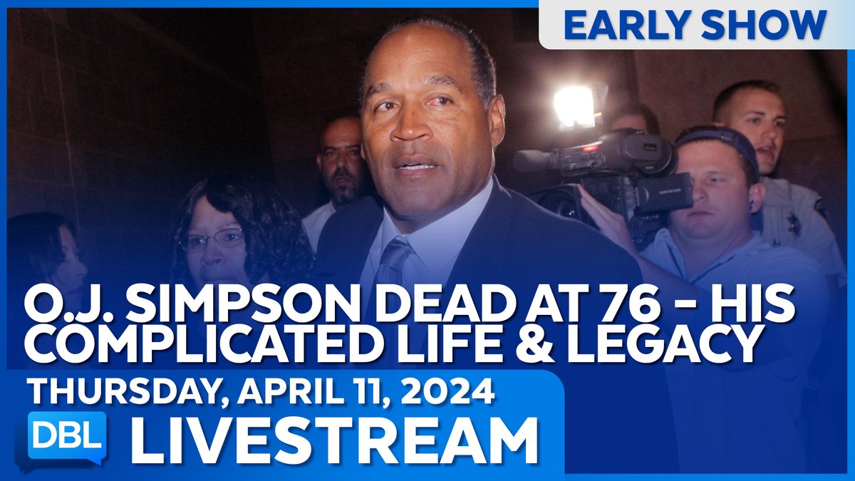 🔴DBL IS STREAMING: ▶️ youtube.com/live/ln6qhbv4i… ➡️ #OJSimpson Has Died ➡️Times Have Changed for #Kids in #Schools w/ @toryshulman @aljackson @EricaCobb & @jeffschroeder23