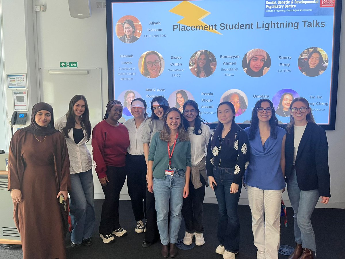 This morning's @SGDPCentreKCL seminar was a take-over by our Placement students - undergraduates spending a year working with research groups. They gave brilliant lightening talks of their work and their research projects - such impressive presentations. @KingsIoPPN