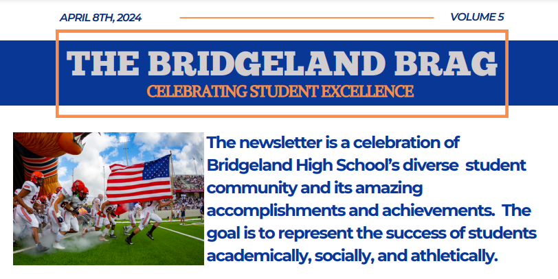 Hello BHS Community! Check out the latest edition of The Bridgeland Brag, the student-created newsletter! drive.google.com/.../1JsbPpGWts… #BridgelandBrag #WinTheDay #BridgelandBears