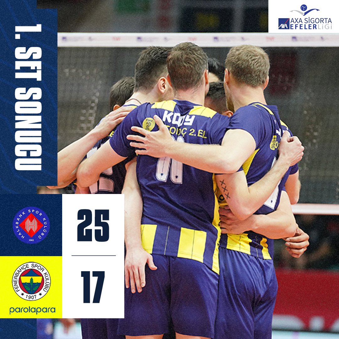 İlk set sonucu: Halkbank 25-17 Fenerbahçe Parolapara