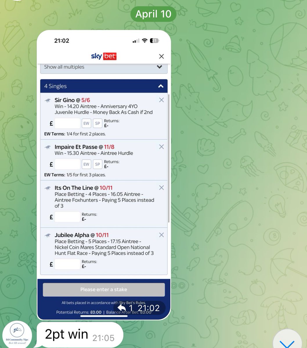 DJCommunityTips's tweet image. Only bet of the day lands in VIP🔥 +28pts profit for AINTREE 🐎