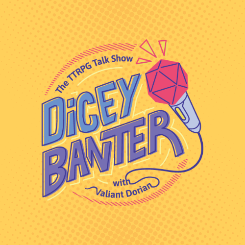 I've been waiting for this reveal...🐻 Welcome to Dicey Banter: the TTRPG Talk Show hosted by yours truly! Logo design by @maximiliandaisy Premiering on Monday, Apr. 22 at 7pm ET