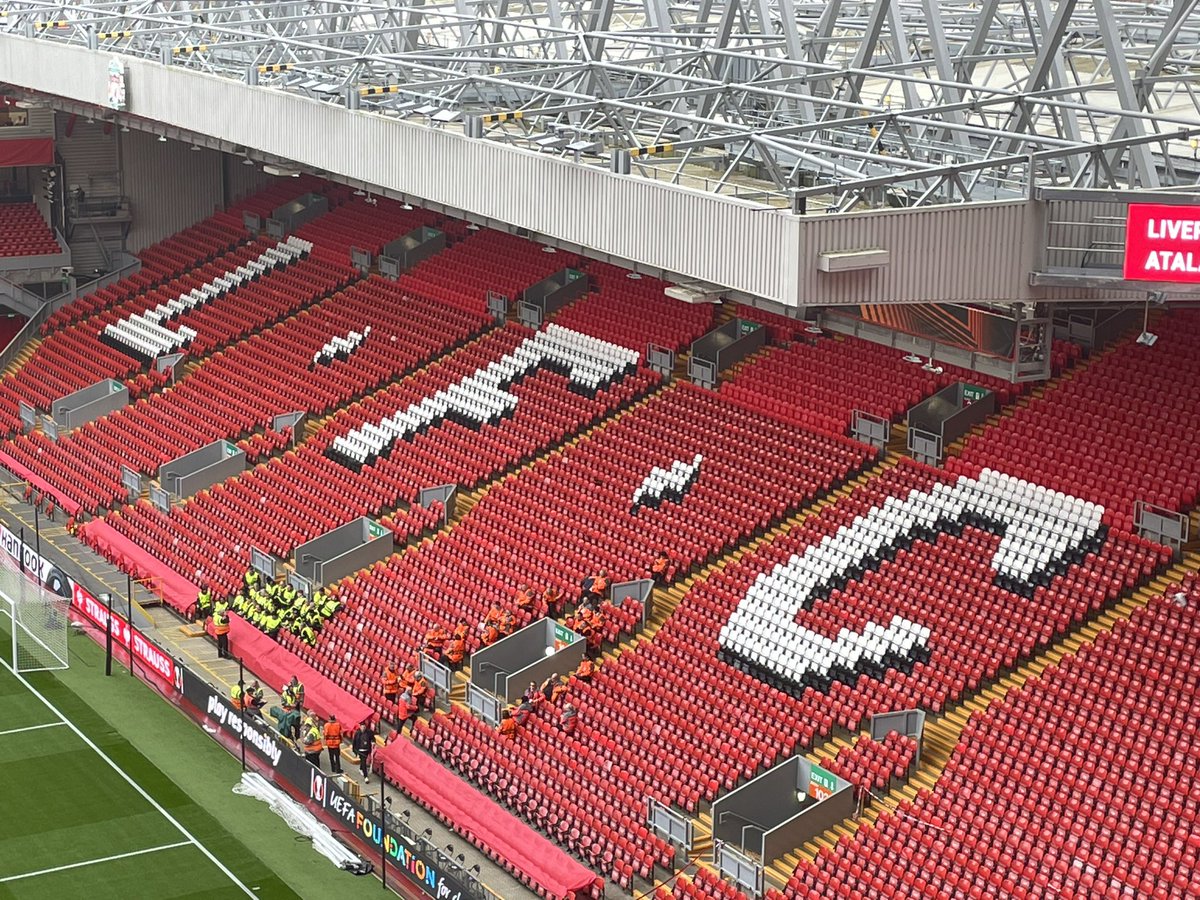 Anfield all set for (hopefully) another memorable European night. Full coverage on Total sport @bbcmerseysport from 6 #lfc