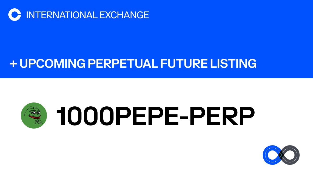 BREAKING: @CoinbaseIntExch will add support for Ethereum memecoin $PEPE (@pepecoineth) perpetual futures on 18 APR 2024.