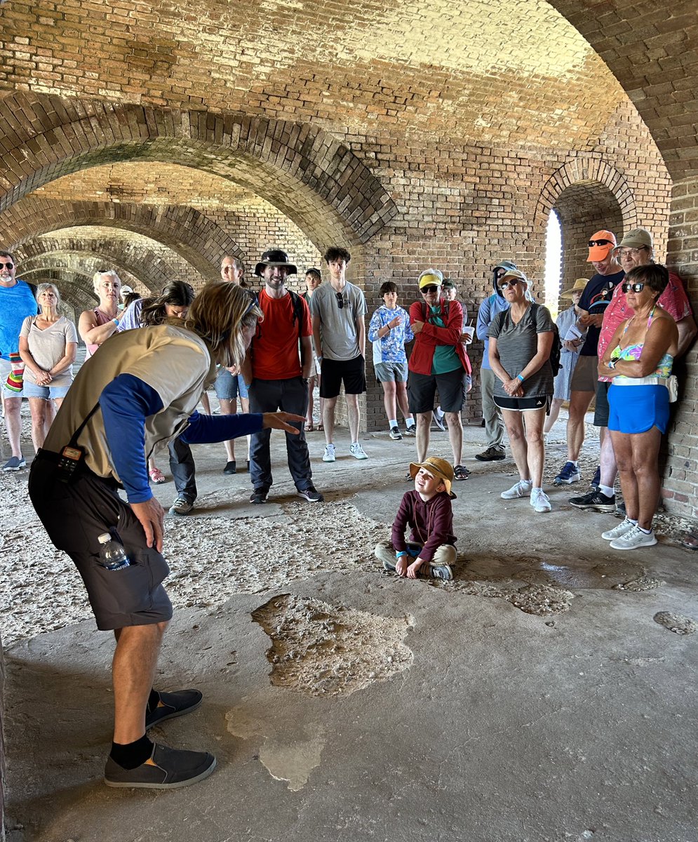 Thanks to all of the parents out there working hard to raise, smart, curious, kids. This young man made our tour at @DryTortugasNPS extra great #DryTortugas #ParkChat