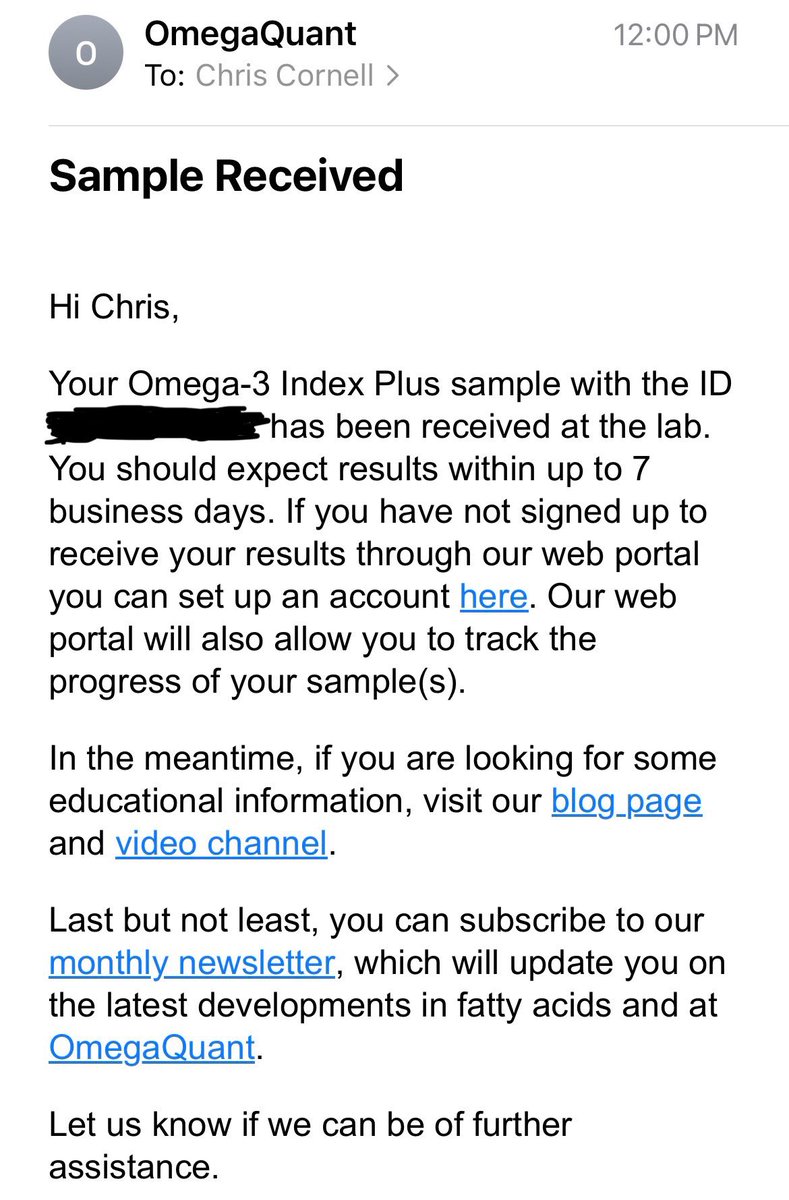 Looking forward to seeing the Omega-3 results in the next week or so. So far, I’ve been impressed with this company & the process… @OmegaQuant