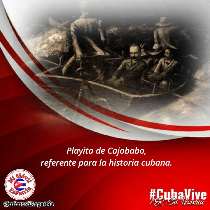 El 11/4/1895 desembarcaron Martí, Gómez y otros patriotas por Playita Cajobabo para unirse a la Guerra Necesaria. En el centenario de ese histórico hecho, #Fidel volvió al mismo lugar a rendir honores a nuestra historia y a nuestros héroes. #CubaViveEnSuHistoria