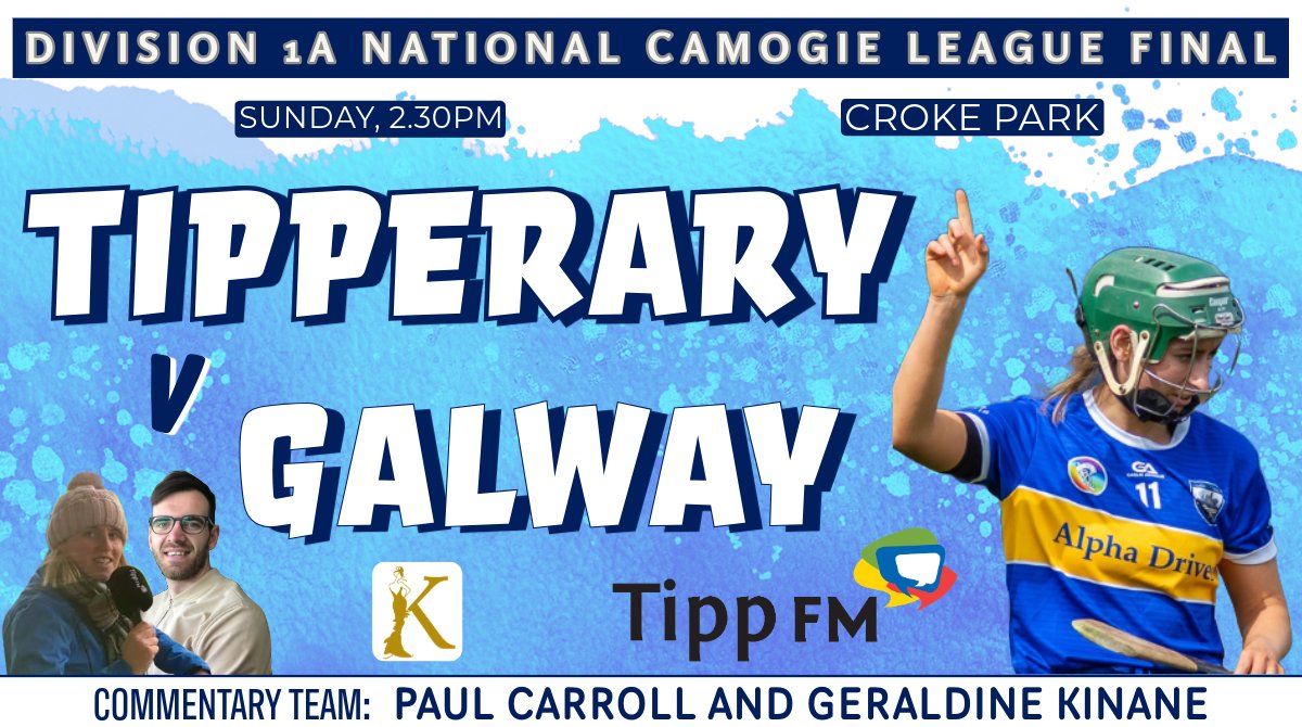 The Tipperary senior camogie team are aiming to bridge a 20-year gap and capture a league title this Sunday! The Premier take on a three-in-a-row chasing Galway side in Croke Park at 2.30pm Tipp FM will have live commentary with thanks to Klassy Lady Boutique, The Square, Cahir