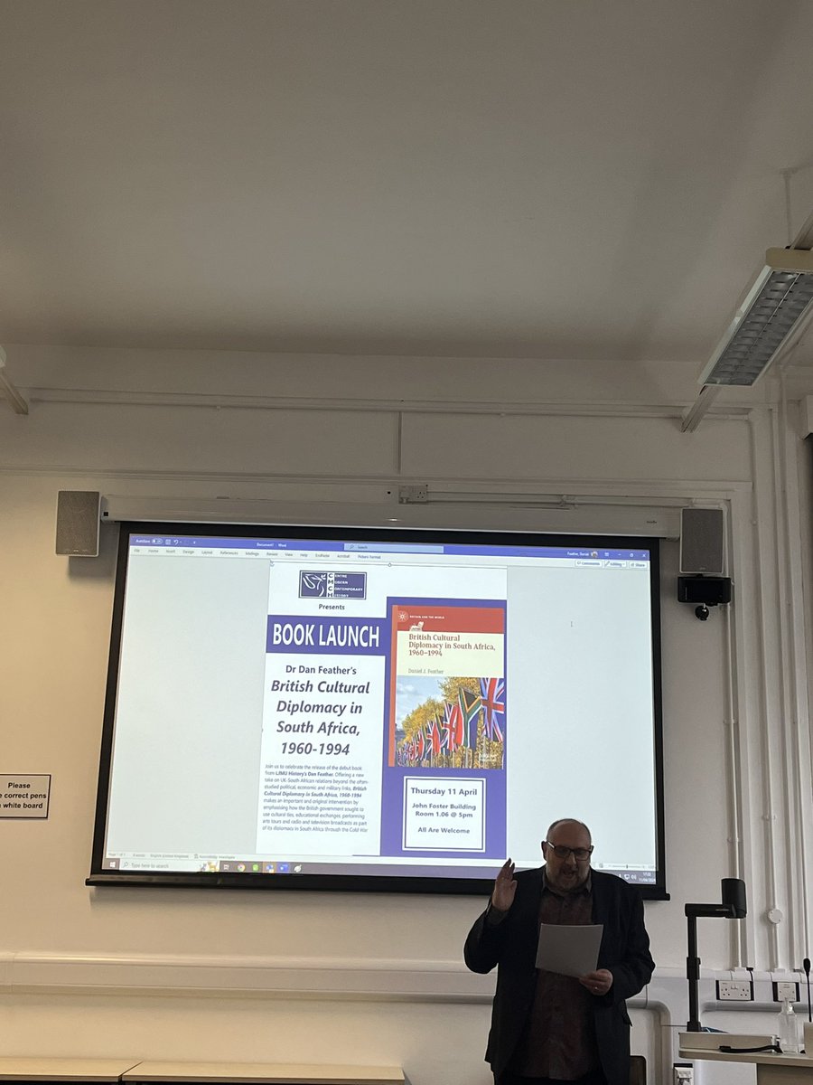IntHistDip's tweet image. Time for the book launch for @DanielJFeather new book hosted at @LJMUhistory. Introduction provided by the always wonderful Prof Nick White