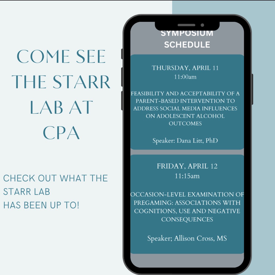We are busy this year at CPA! Be sure to stop by both of our talks to see what we’ve been up to and say hello! <a href="/apadivision50/">APA Division 50 (Society of Addiction Psychology)</a>