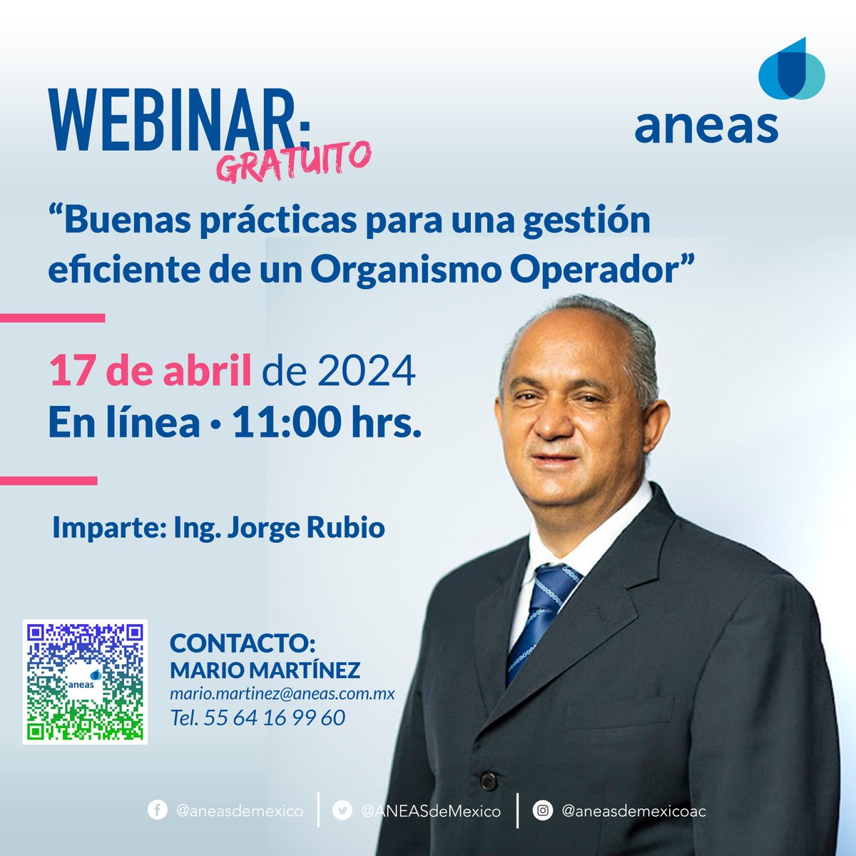 #Webinar gratuito: Buenas prácticas para una gestión eficiente de un Organismo Operador. 📆 17 de abril ⏰ 11:00 h 👉 Inscríbete: bit.ly/4aLeyLy . . #LaRedQueSumaFluyeyConecta