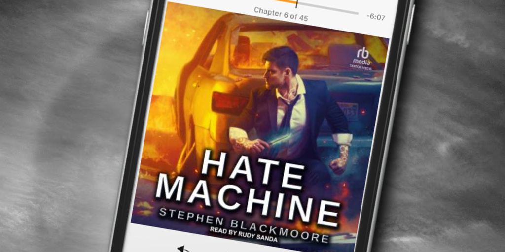 Hate Machine by Stephen Blackmoore caffeinatedbookreviewer.com/2024/04/hate-m… #urbanfanasy #audiobookreview @TantorAudio