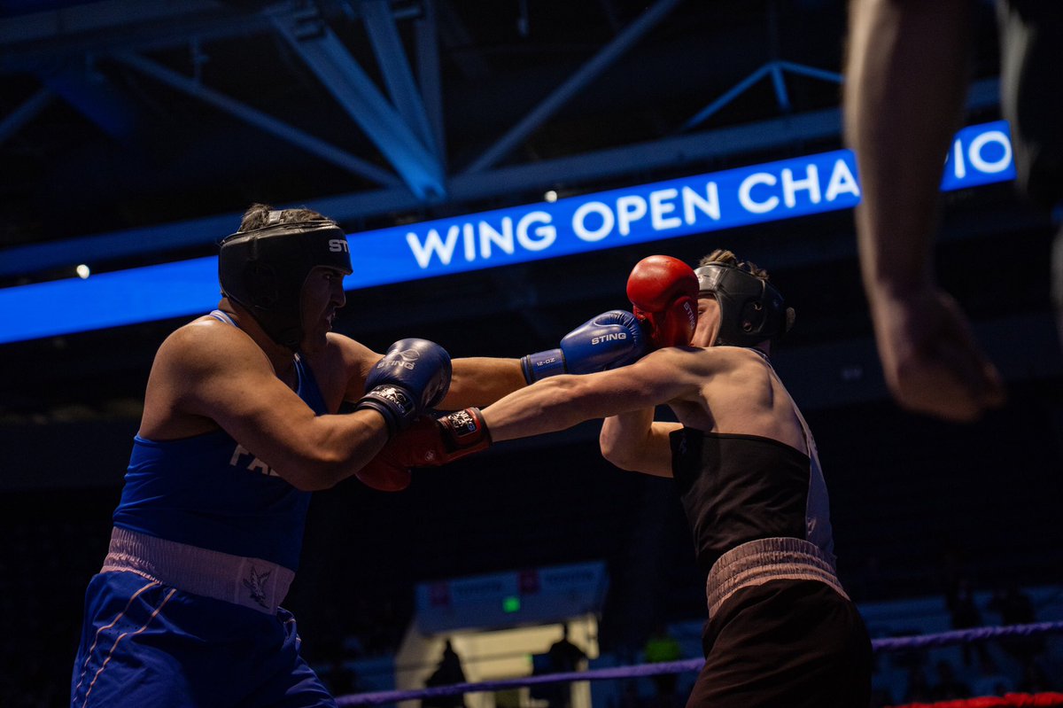 Ready to compete 😤 @AF_Boxing54 enters the ring this weekend for the NCBA Championships! ⚡️