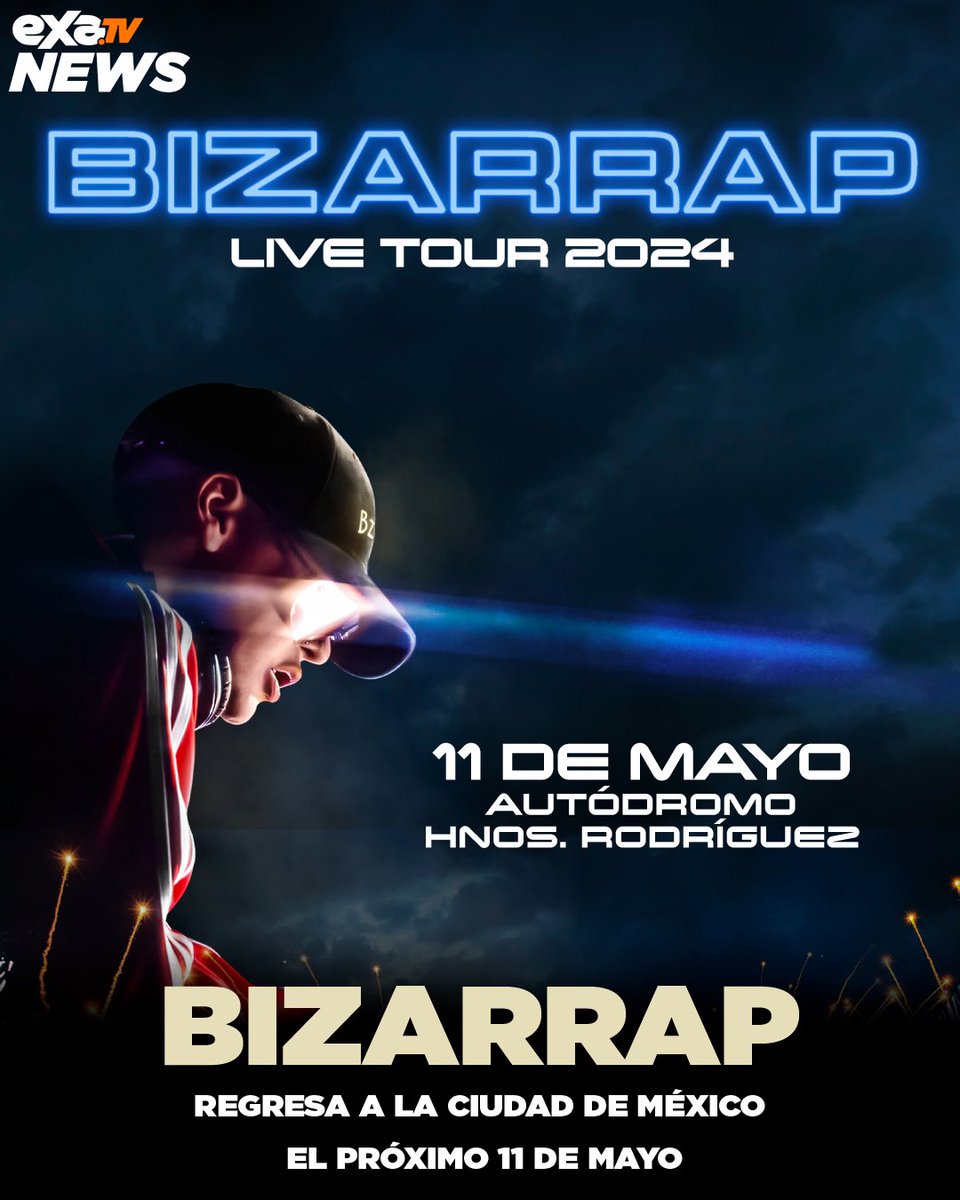 📅Save the date: el próximo 11 de Mayo tenemos una cita con @bizarrap en el Autódromo Hnos. Rodríguez para vivir uno de los shows más espectaculares. 🤩 #Bizarrap #EXAtv