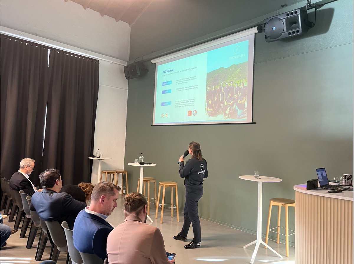 InovayaWater's tweet photo. 📢 InovaYa était aux #RencontresTerritoriales de Lyon pour présenter ses solutions d'accompagnement des industries dans leur décarbonation via le traitement de leurs eaux💧 
Merci à @TransitionForum de nous avoir sélectionné. https://t.co/BElhIBk2E7