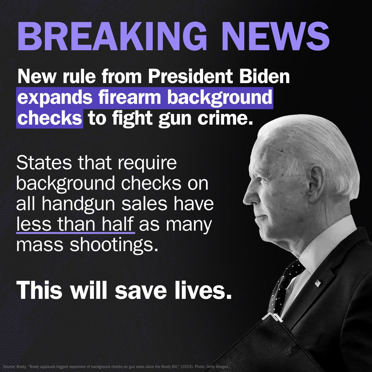 BREAKING: The Biden Administration introduces a new rule to expand firearm background checks—another HISTORIC action to address the gun violence epidemic in this country. This will save lives.