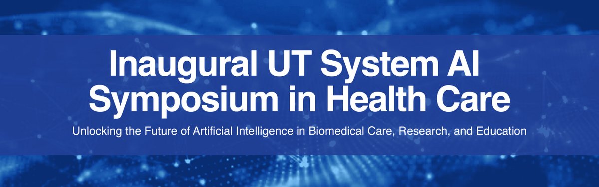 AI can potentially revolutionize biomedical research, health care, and education. Submit your abstract on AI applications in medicine, education, or health care operations to the Inaugural @utsystem AI Symposium in Health Care. Deadline is April 20! bit.ly/43R3s5D