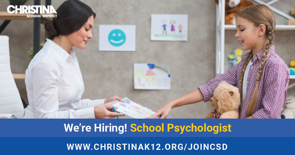We're #NowHiring: School Psychologists. Multiple openings at various locations. Apply online to #JoinCSD: christinak12.org/joincsd-studen….

📌 View all job openings: christinak12.org/joincsd-apply

#EduJobs #netde #hiring #WilmDE #NewarkDE