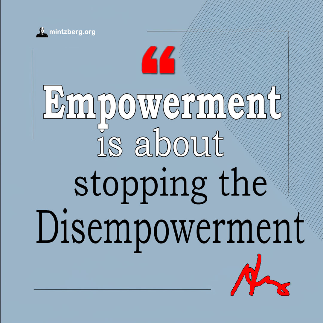 Empowerment is about stopping the disempowerment. #ThinkingOnThursday #quote