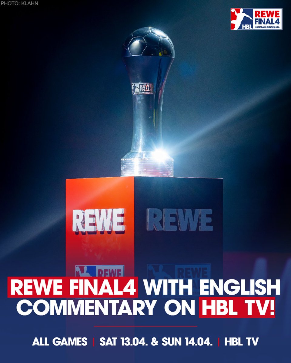 You want to watch the REWE Final4 this weekend, but there are no TV rights in your country 🤔❓ You can watch all four games on HBL TV 😍🤝🔥 English commentary by <a href="/PaulBray9/">Paul Bray</a> &amp; <a href="/ChrisJOReilly/">Chris O'Reilly</a> 🎤